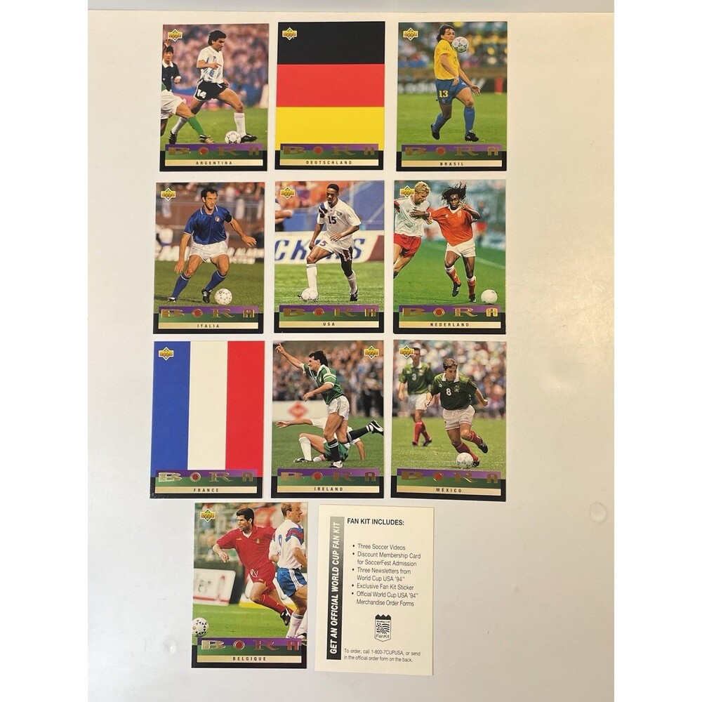1993-94 Upper Deck World Cup 94 USA Bora Insert Complete Set 1-10 Milutinovic